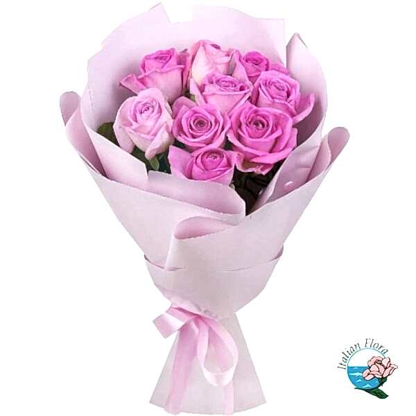 Bouquet of 9 Pink Roses