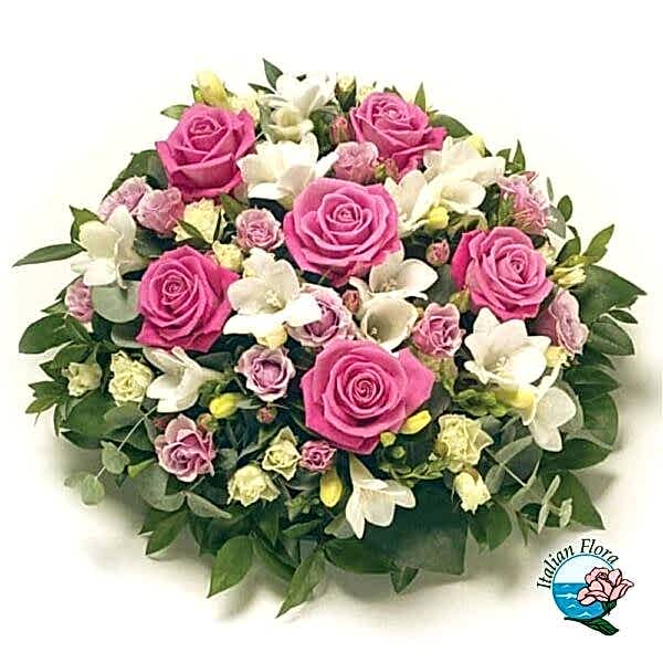 pink white posy