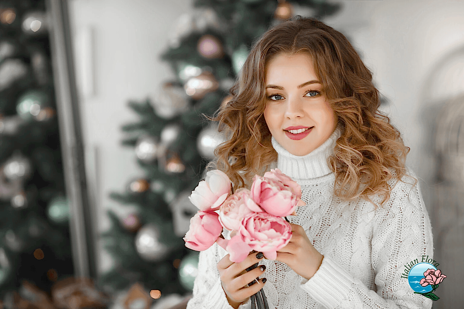 How to wish "Merry Christmas" to everyone with a Flowers bouquet?